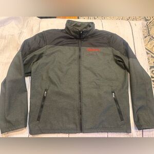 Snap On Tools Fossa Jacket Men Sherpa Lined Size 3XL Dark Gray And Black Zip Up